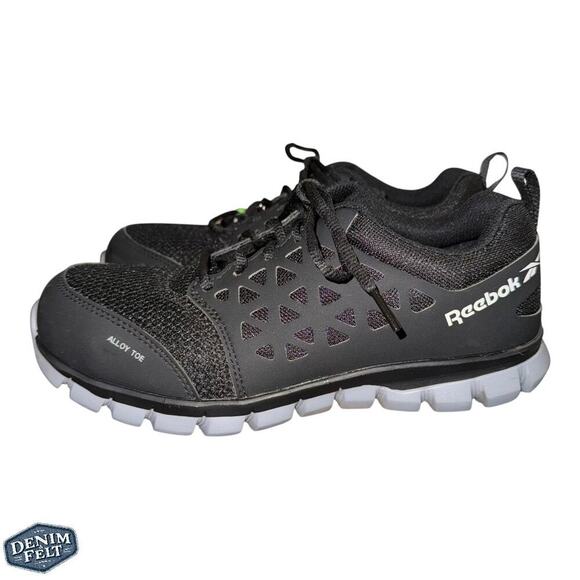Reebok Women's Black Astroride Work Safety Steel Toe Slip Resistant Shoe | NEW - Picture 6 of 10